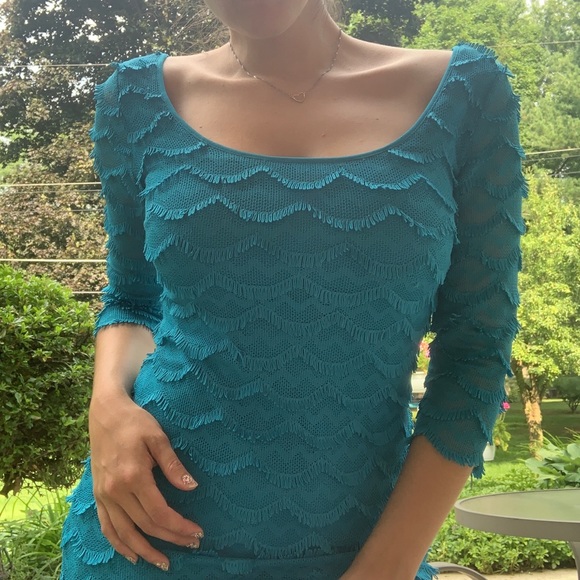 GUESS Fringe Cocktail Dress in Blue 🦋 - Picture 8 of 9